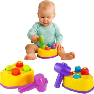 Brinquedo Educativo Para Bebe Ratta Tuff Bate Bate Martelinho Didatico Brinquedo Criança 1 ano de Idade