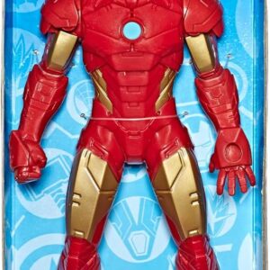 Marvel, Action Figure, Homem de Ferro, Mighty Hero Series - Brinquedo de Herói com 24 cm, Articulado - A partir de 4 Anos