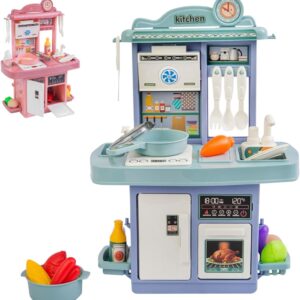 Cozinha Infantil De Brinquedo Completa Sai Água e Som Com Acessórios Faz de conta