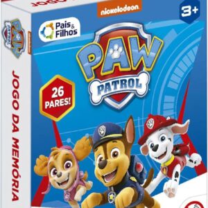 Pais & Filhos | Jogo da Memória Patrulha Canina com 52 Cartas | Brinquedo Educativo +3 Anos | Desenvolve Memória e Concentração