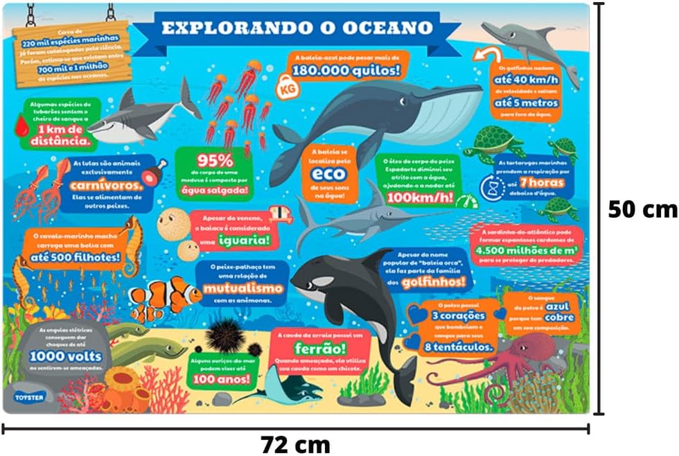 Toyster - Quebra Cabeça - Explorando o Oceano - 120 Peças Grandão - Imagem 4