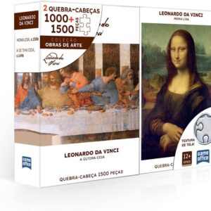 Toyster - Quebra-cabeça: Leonardo da Vinci: Monalisa e A Última Ceia - Combo 1000 + 1500 peças - Game Office