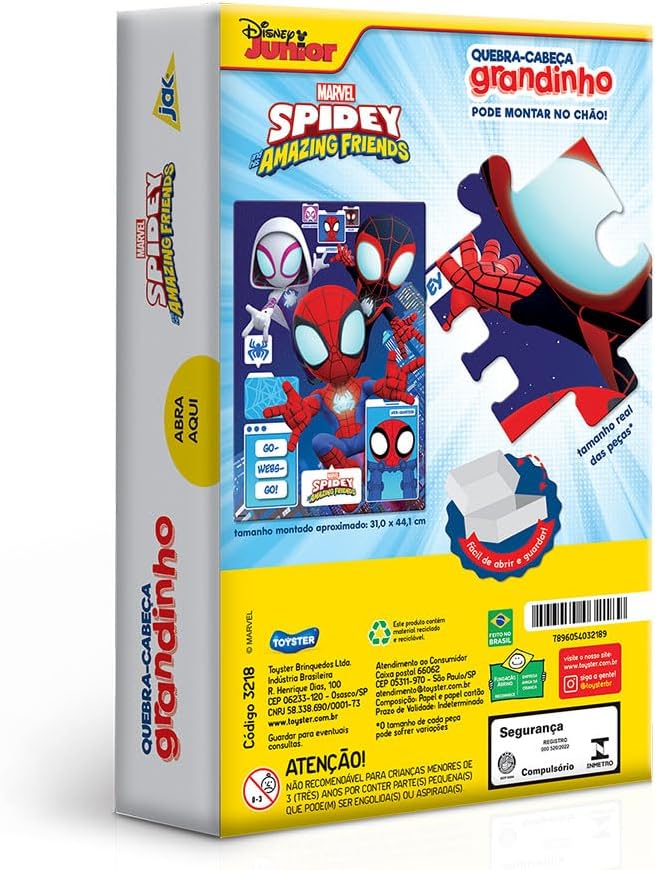 Toyster - Quebra-cabeça: Spidey - 28 peças Grandinho - Disney - JAK - Imagem 2