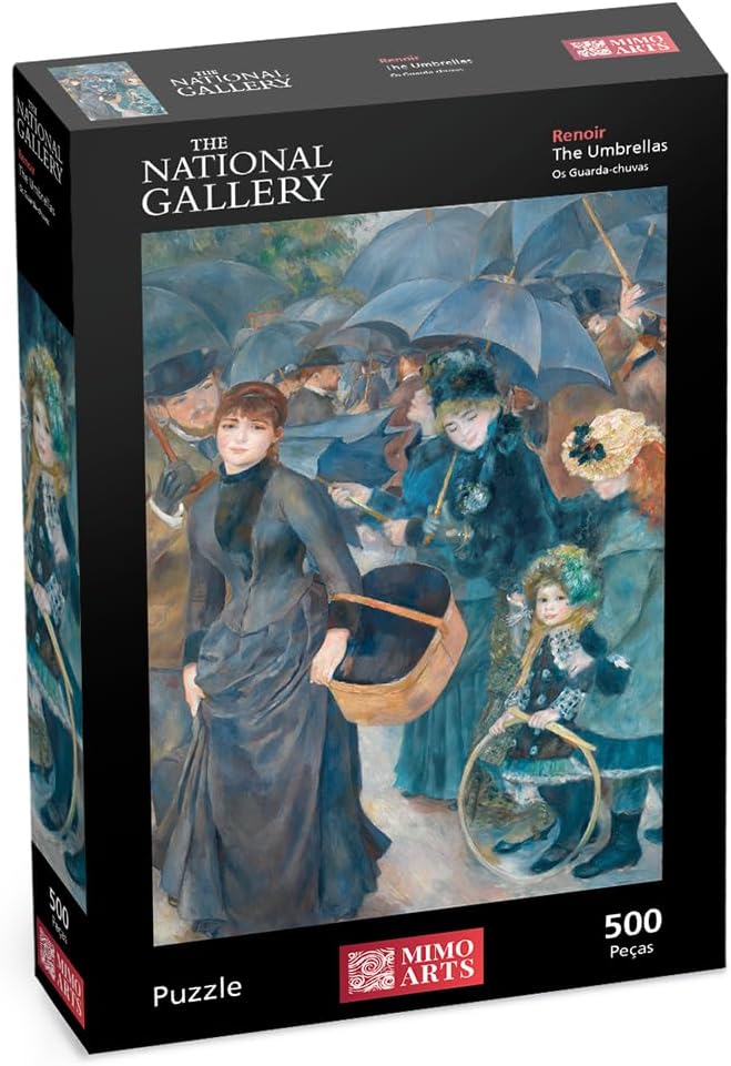Renoir, quebra cabeça 500 peças, Os Guarda Chuvas, National Gallery, Mimo brinquedos