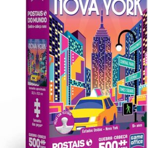 Toyster - Quebra-cabeça: Postais do Mundo - Estados Unidos - Nova York - 500 peças nano - Game Office