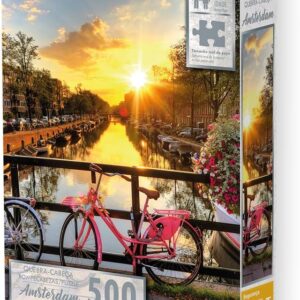 Pais & Filhos | Quebra‑cabeça Amsterdam 500 peças | Paisagem da Holanda para Adultos e Crianças | Jogo de Montar, Presente, Decoração e Raciocínio