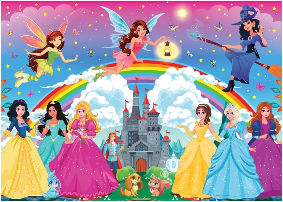 GGB Plast Quebra-Cabeça Infantil Princesas 300 Peças - Imagem 2