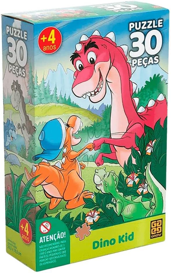 Quebra-Cabeça, Dino Kids, Grow, 30 Peças - Imagem 4