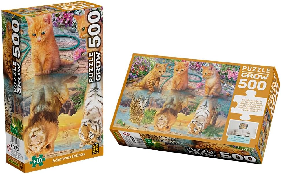 Quebra-cabeça 500 peças Adoráveis Felinos Grow - Imagem 3