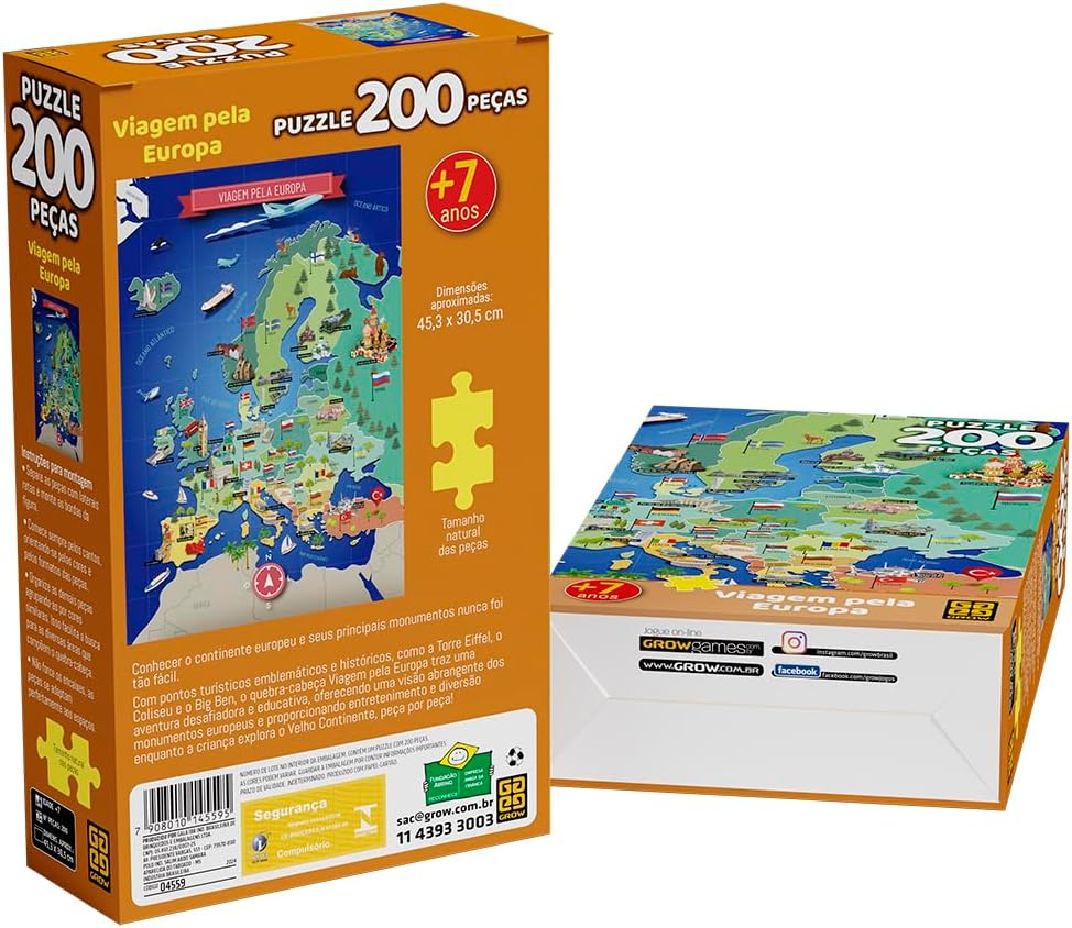 QUEBRA CABEÇA P200 VIAGEM PELA EUROPA - Imagem 3