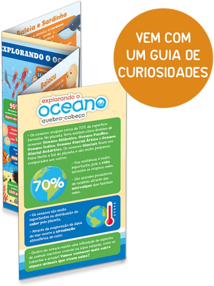 Toyster - Quebra Cabeça - Explorando o Oceano - 120 Peças Grandão - Imagem 5