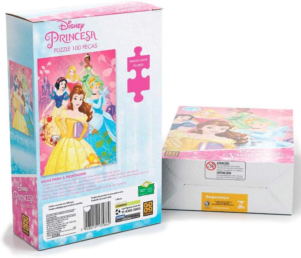 Quebra-cabeça 100 peças Princesas - Grow - Imagem 2
