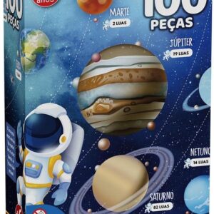 Quebra-cabeça 100 peças Conhecendo os Planetas - Grow