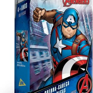 Toyster - Quebra-cabeça: Os Vingadores: Capitão América - 60 peças - Marvel - JAK