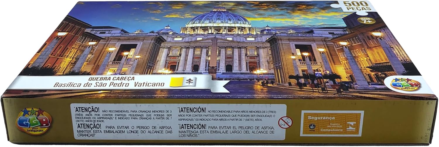GGB Plast Quebra-Cabeça Basílica de São Pedro Vaticano 500 Peças - Imagem 3