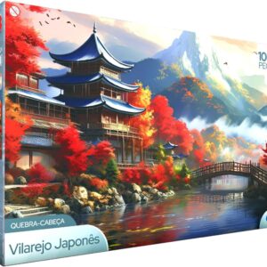 GGB Plast Quebra-Cabeça Vilarejo Japonês 1000 Peças
