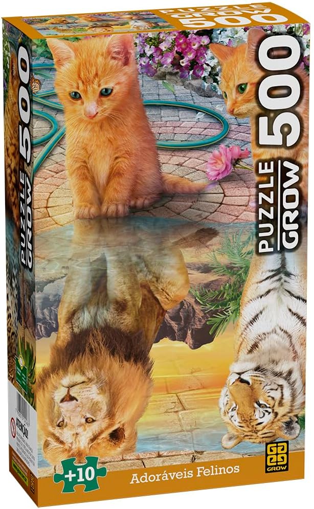 Quebra-cabeça 500 peças Adoráveis Felinos Grow