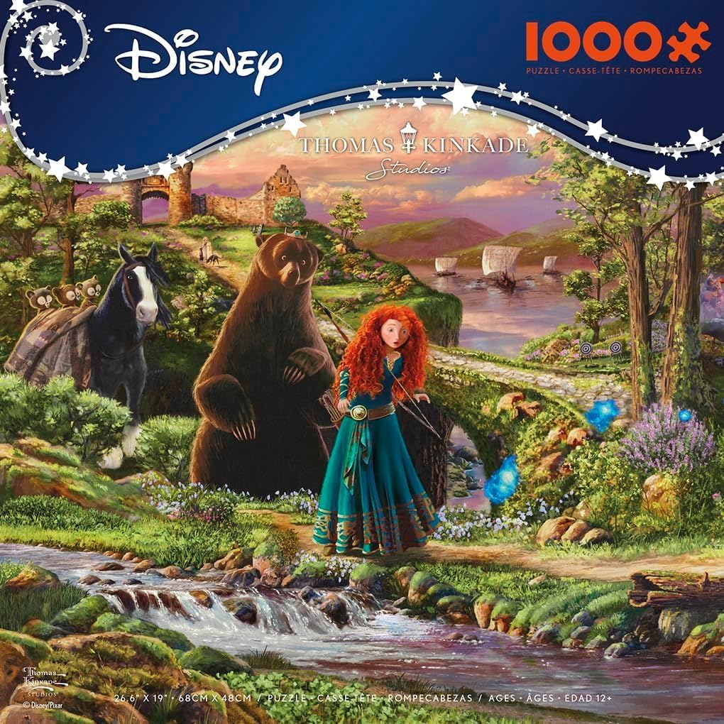 Ceaco - Disney - Pixar - Thomas Kinkade - Brave - Quebra-cabeças de 1000 peças para adultos - Quebra-cabeças desafiador perfeito para noites de jogos - Imagem 3