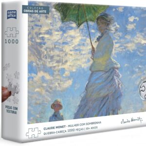 Toyster - Coleção Obras de Arte - Monet: Mulher com sombrinha - Quebra-cabeça 1000 peças - Game Office