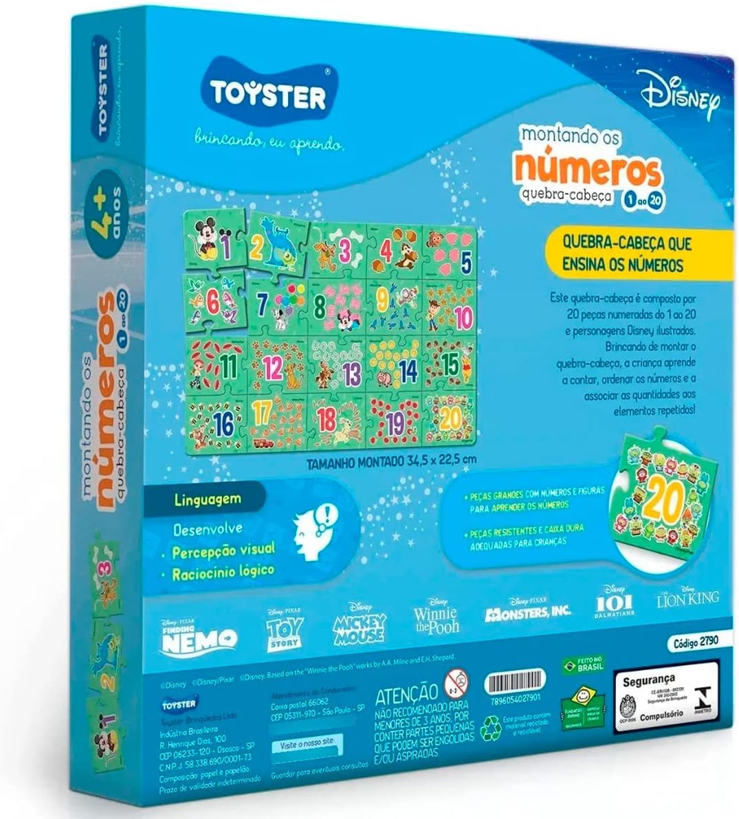 Toyster - Quebra cabeça educativo: Montando os Números - Disney - Imagem 3