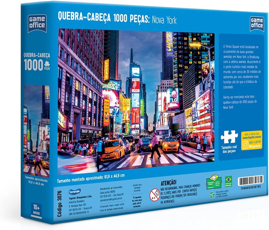 Toyster - Quebra-cabeça: Nova York - 1000 peças - Game Office - Imagem 2