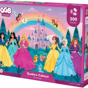 GGB Plast Quebra-Cabeça Infantil Princesas 300 Peças