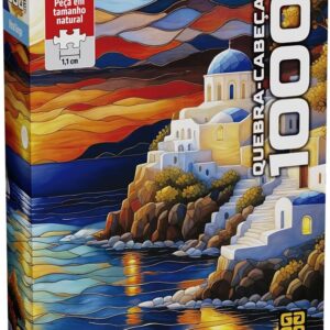 Quebra-Cabeça 1000 peças Mini Vitral Grego