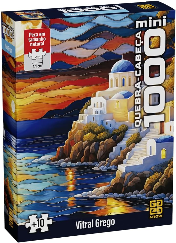 Quebra-Cabeça 1000 peças Mini Vitral Grego