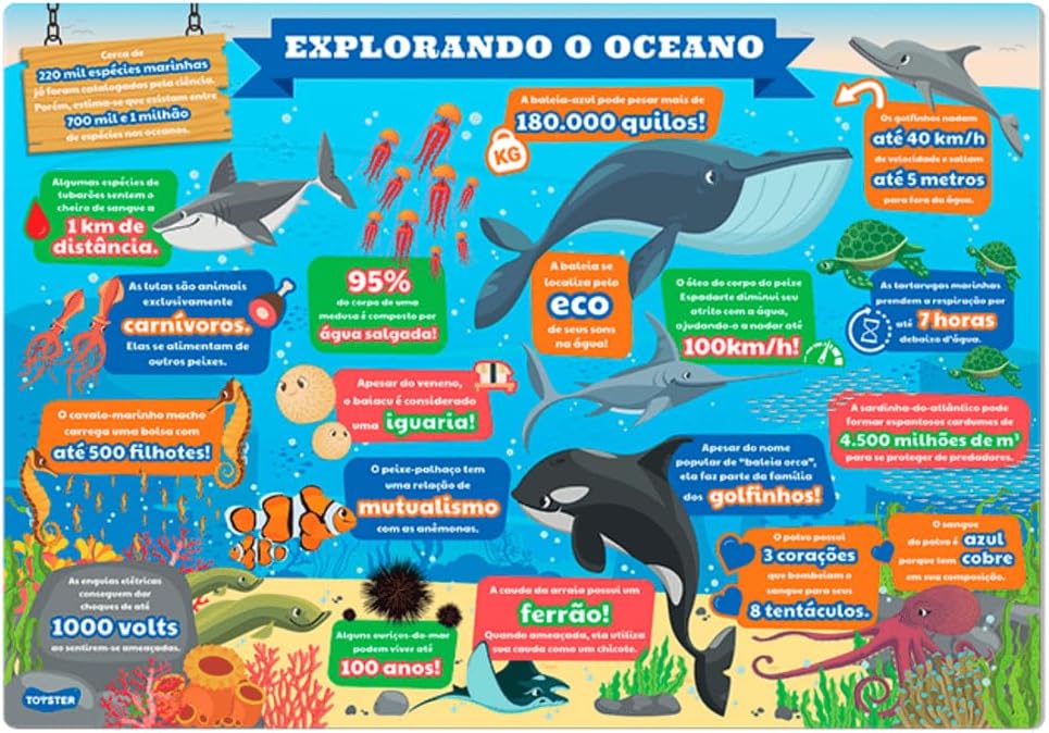Toyster - Quebra Cabeça - Explorando o Oceano - 120 Peças Grandão - Imagem 3