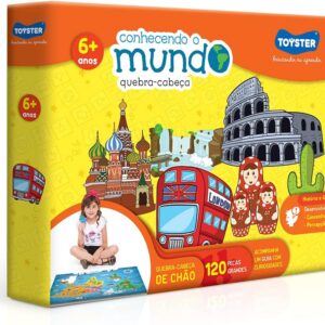 Toyster - Quebra-cabeça - Conhecendo o Mundo - 120 Peças Grandão