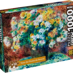 Quebra-Cabeça 1000 Peças MINI - VASO DE FLORES DE RENOIR - Grow