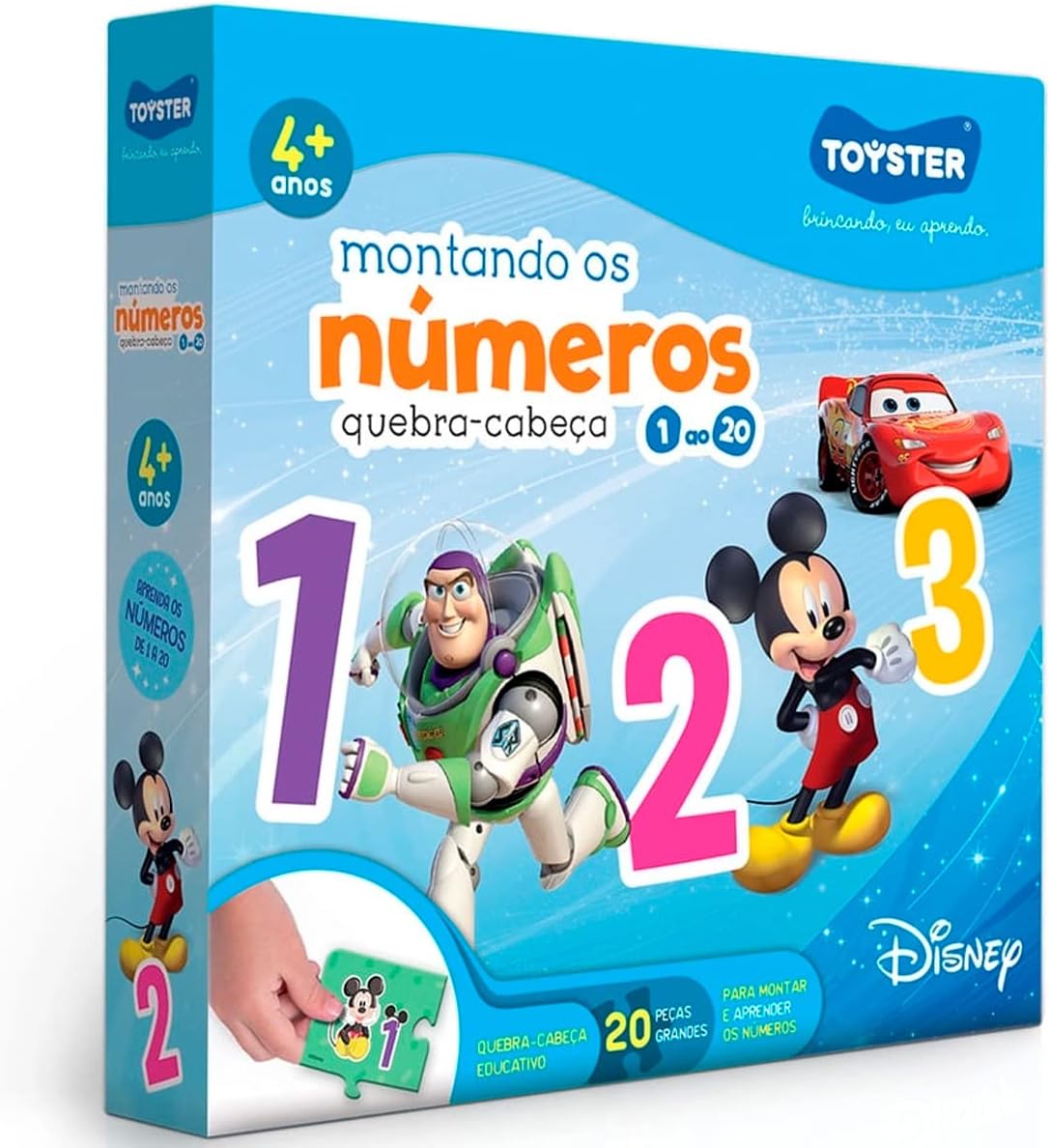 Toyster - Quebra cabeça educativo: Montando os Números - Disney