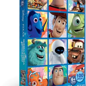 Toyster - Quebra-cabeça: Pixar - 100 peças - Metalizado - Disney - JAK