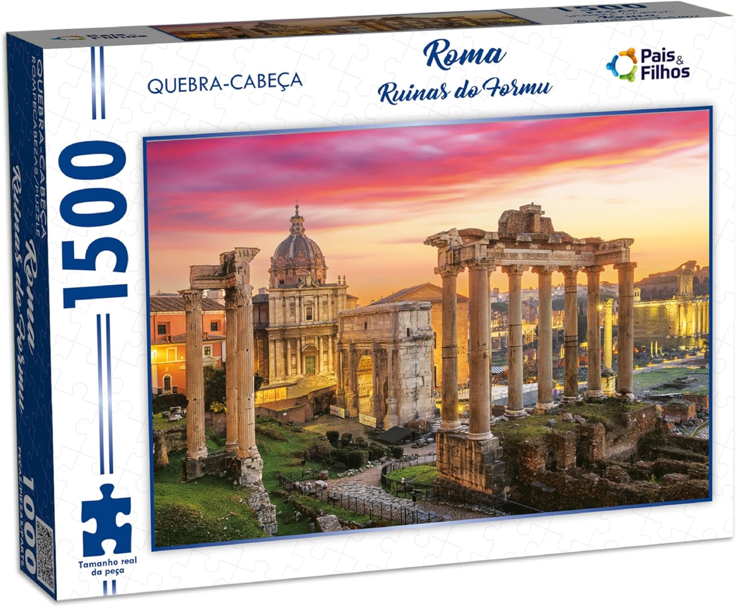 Quebra-Cabeça 1500 Pçs - Roma Ruinas Do Forum - Imagem 2