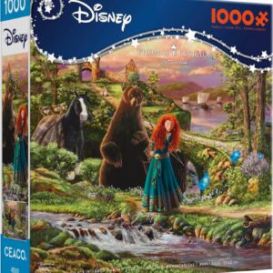 Ceaco - Disney - Pixar - Thomas Kinkade - Brave - Quebra-cabeças de 1000 peças para adultos - Quebra-cabeças desafiador perfeito para noites de jogos