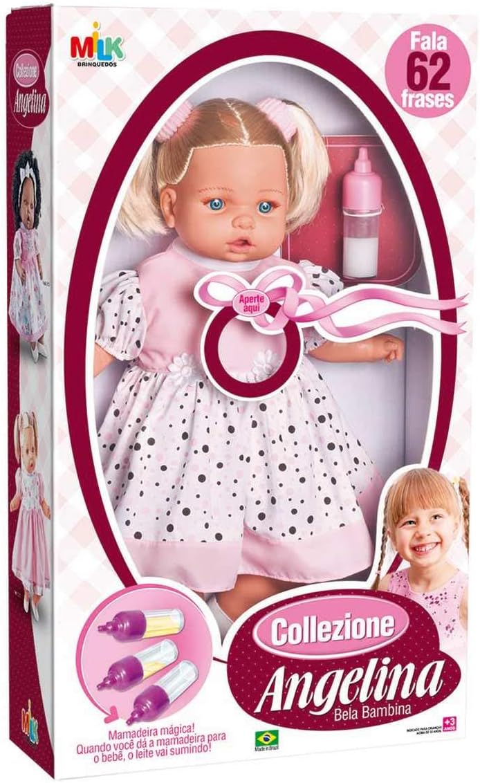 Boneca Angelina Loira 62 Frases 48Cm. Dismat, Dismat - Imagem 2