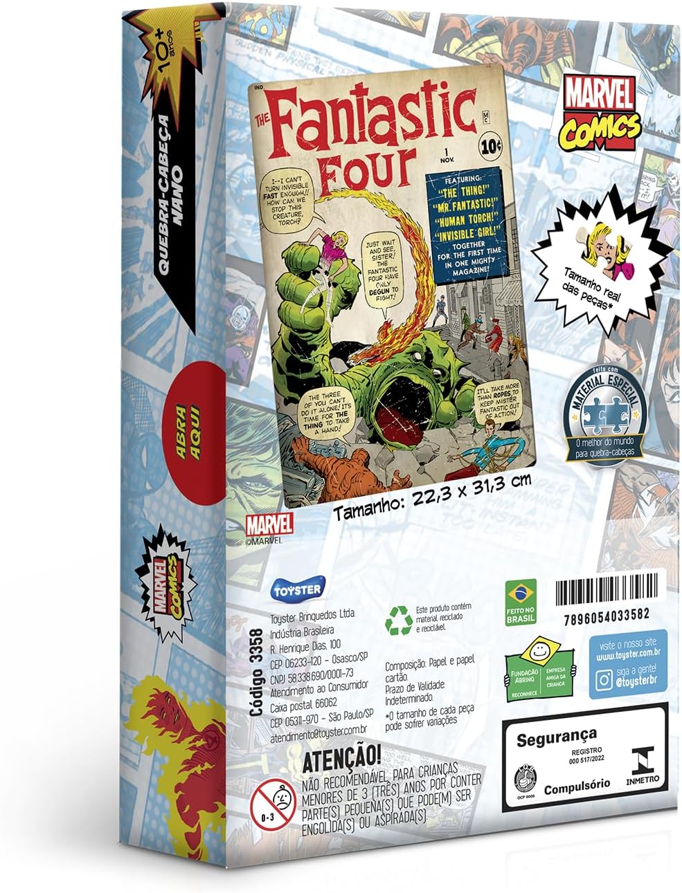 Toyster - Quarteto Fantástico - Quebra-cabeça 500 peças nano - Game Office - Imagem 2