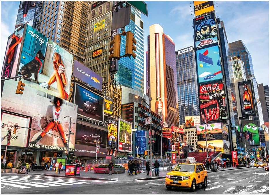 GGB Plast Quebra-Cabeça Times Square Nova Iorque EUA 1000 Peças - Imagem 2
