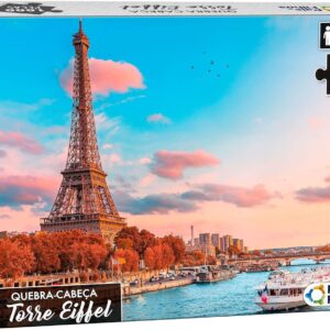 Pais & Filhos - Quebra Cabeça 1000 Pçs - Torre Eiffel - Premium, Sortido, Grande